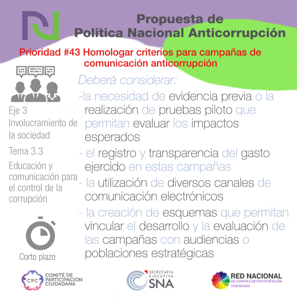 Pna Prioridad Homologar Criterios Para Campa As De Comunicaci N